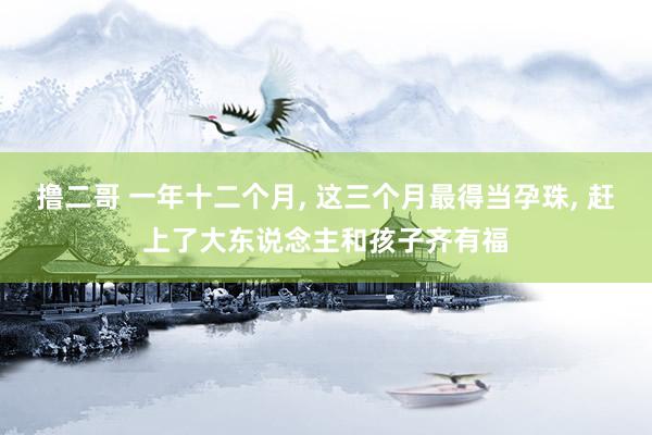 撸二哥 一年十二个月， 这三个月最得当孕珠， 赶上了大东说念主和孩子齐有福