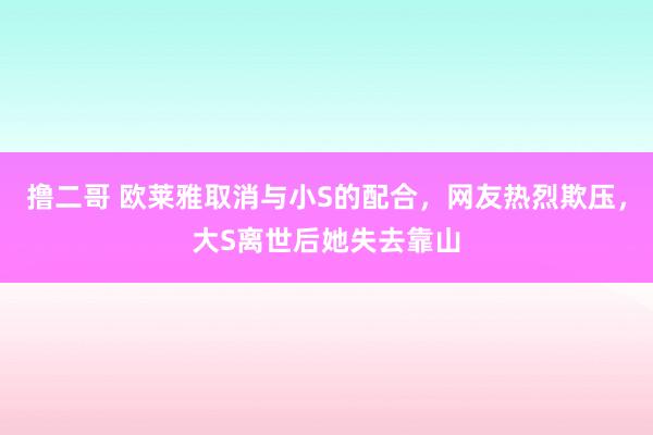 撸二哥 欧莱雅取消与小S的配合，网友热烈欺压，大S离世后她失去靠山