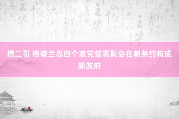 撸二哥 格陵兰岛四个政党签署聚会在朝条约构成新政府